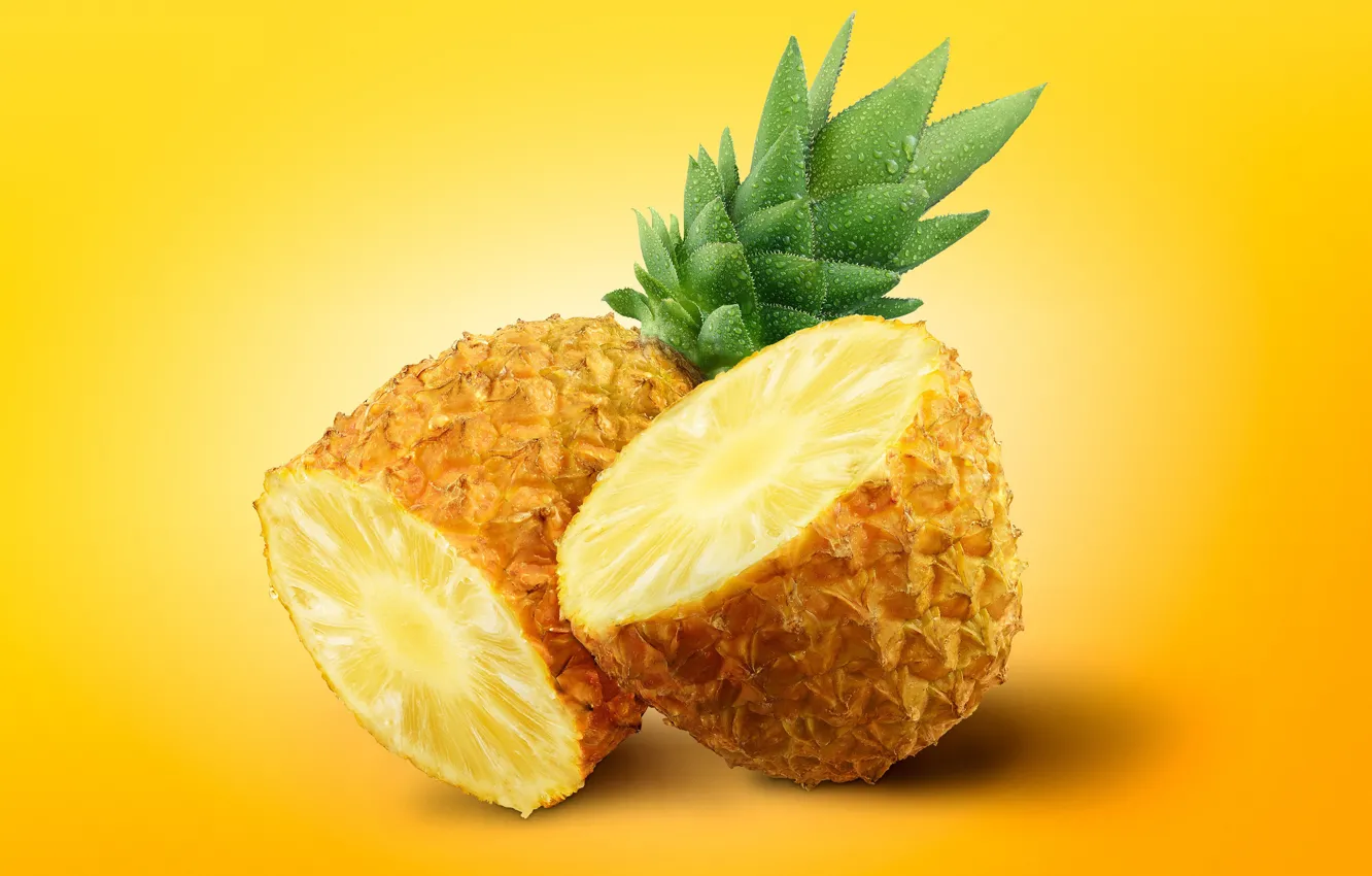 Photo wallpaper macro, fruit, pineapple