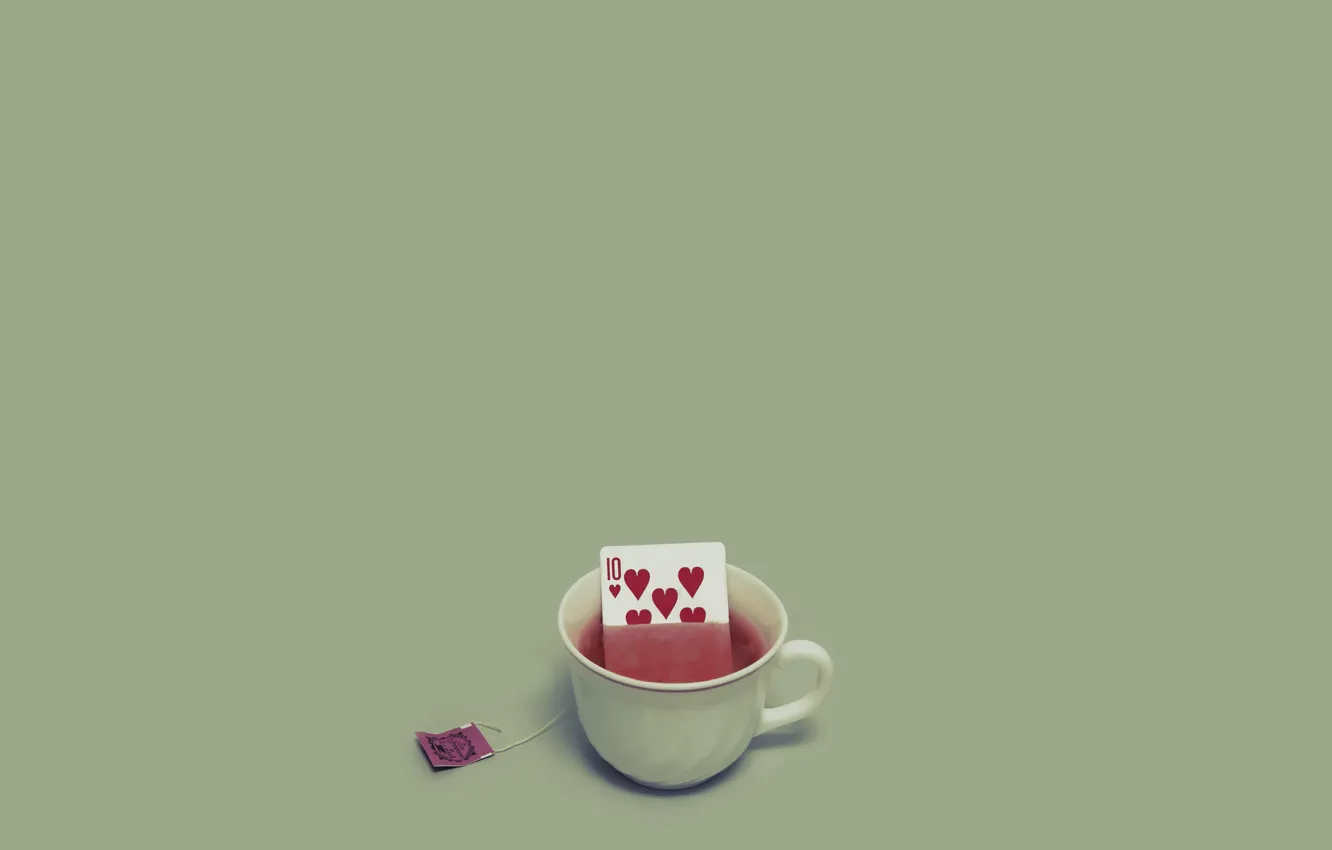 Photo wallpaper tea, map, Cup