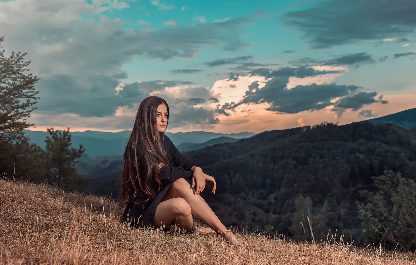 Photo wallpaper legs, brown-eyed, Andrea Carretta, Anamaria