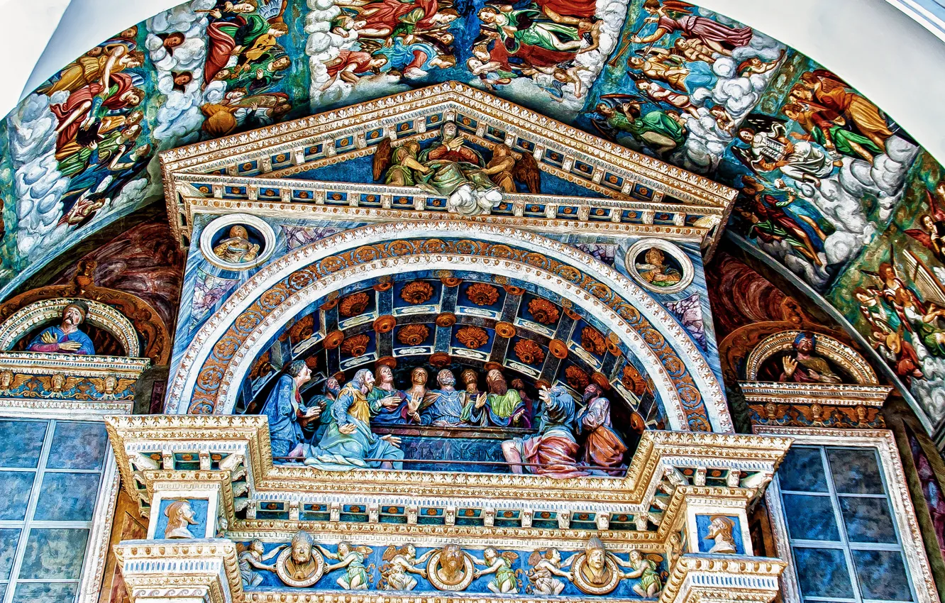 Photo wallpaper paint, Italy, Cathedral, religion, Aosta, Valle d'aosta