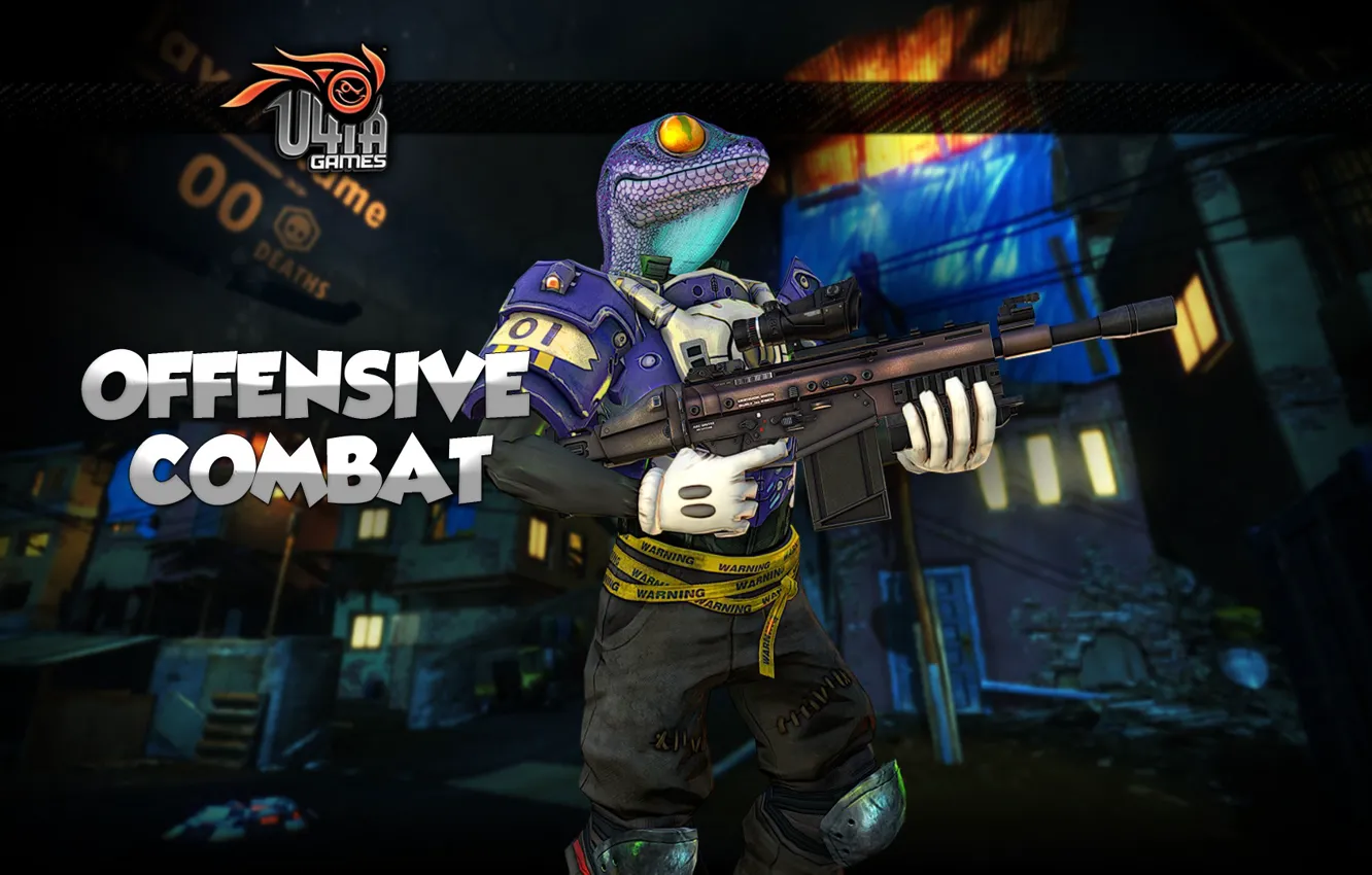 Photo wallpaper lizard, shooter, Innova, Fogeym, Innova, 4Game, Offensive Combat, online game