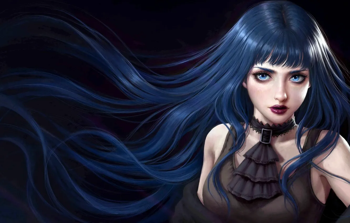 Photo wallpaper girl, anime, long-haired