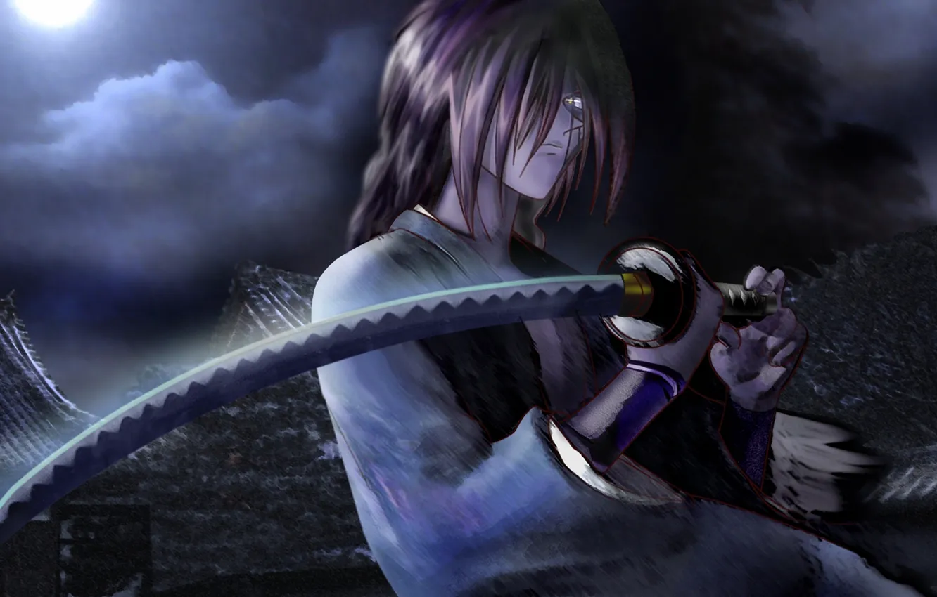 Photo wallpaper weapons, katana, anime, samurai, rurouni kenshin, himura kenshin, hobo Kenshin