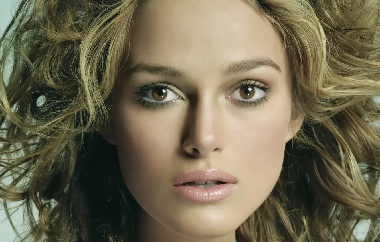 Wallpaper eyes, look, actress, blonde, lips, Keira Knightley, celebrity
