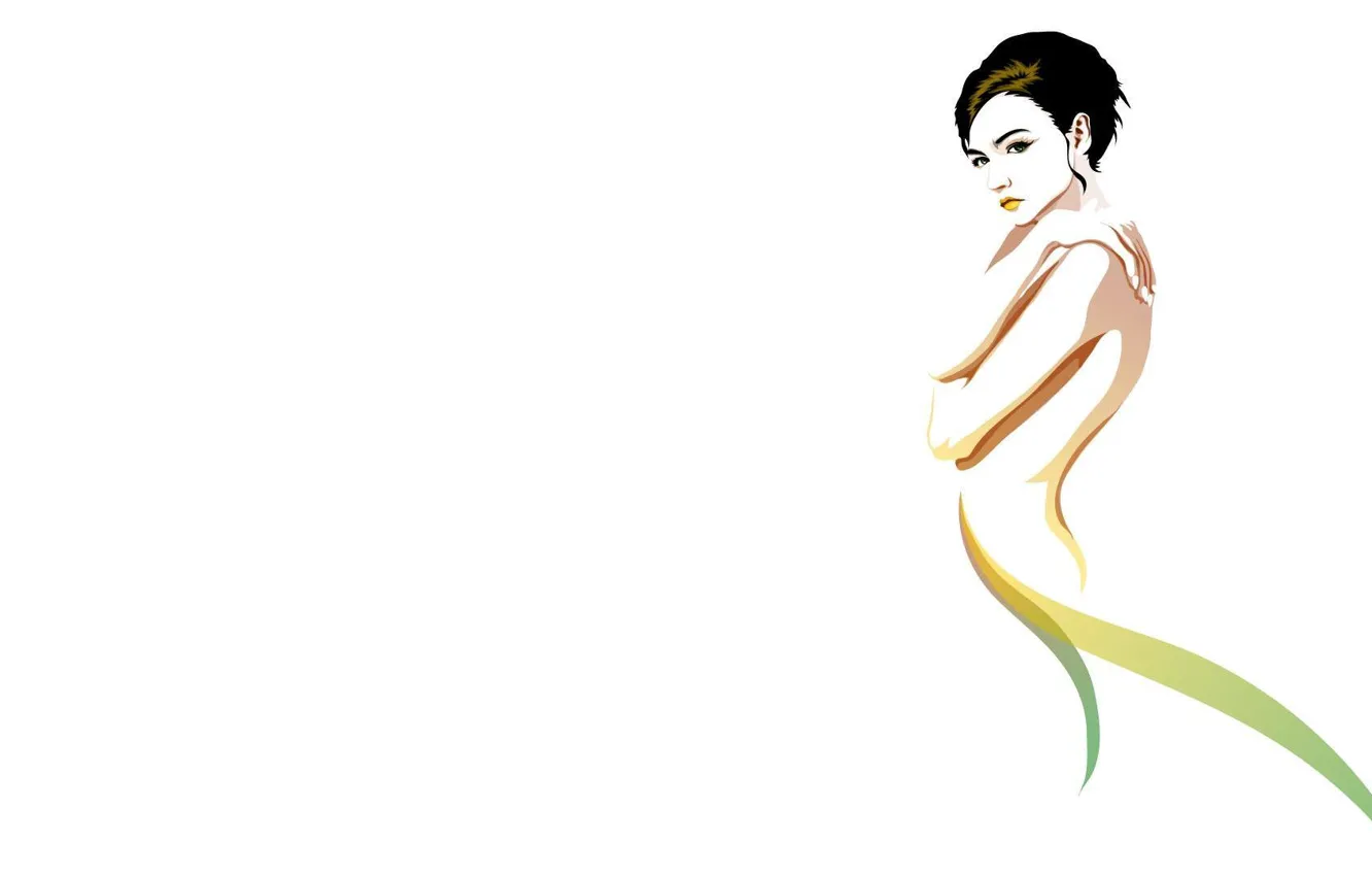 Photo wallpaper girl, morning, art