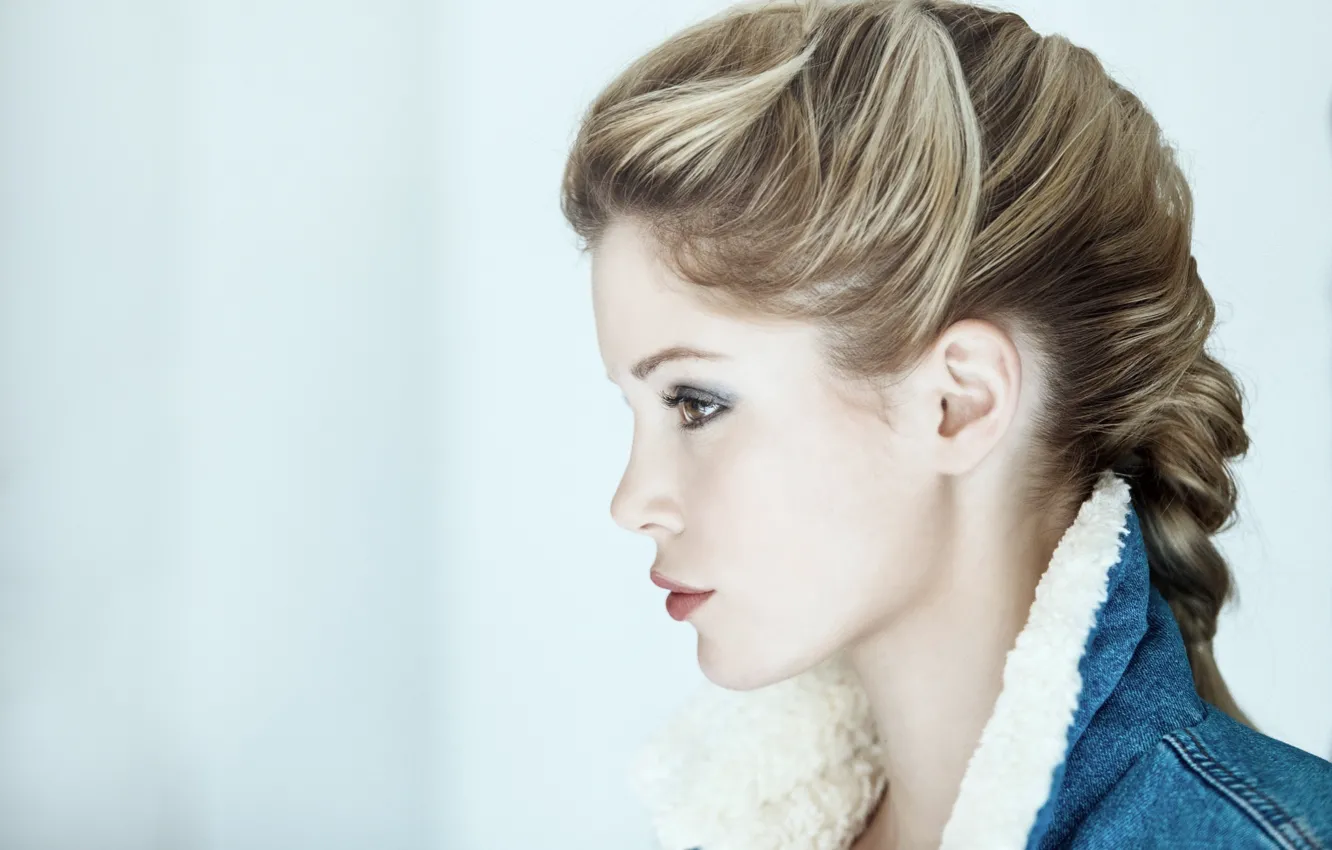 Photo wallpaper look, girl, portrait, jacket