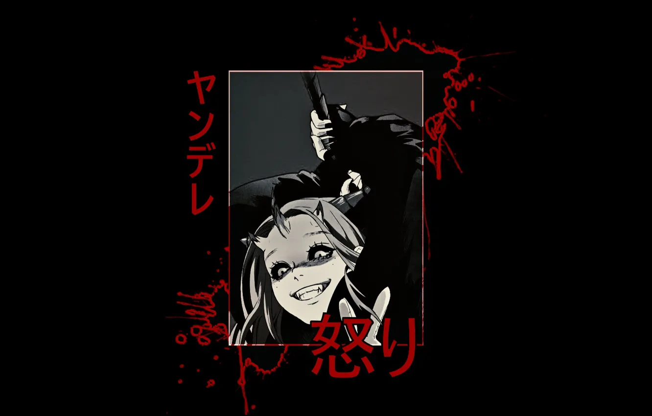 Photo wallpaper dark, girl, blood, madness, evil, unknown, yandere, my project