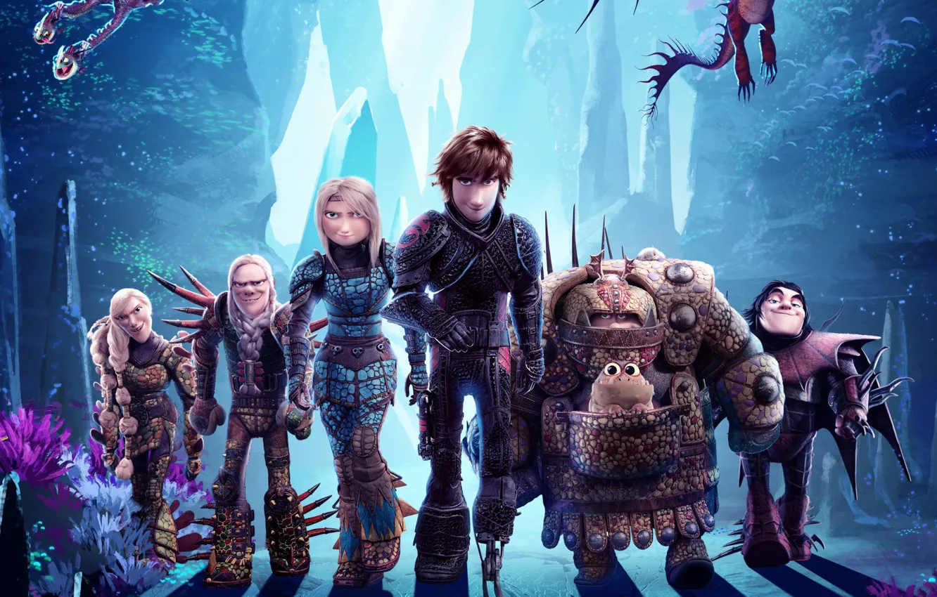 Photo wallpaper dragons, characters, How to train your dragon 3, How to Train Your Dragon The Hidden …