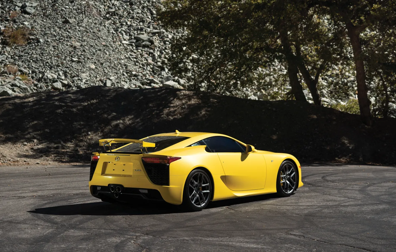 Photo wallpaper Lexus, yellow, LFA, Lexus LFA