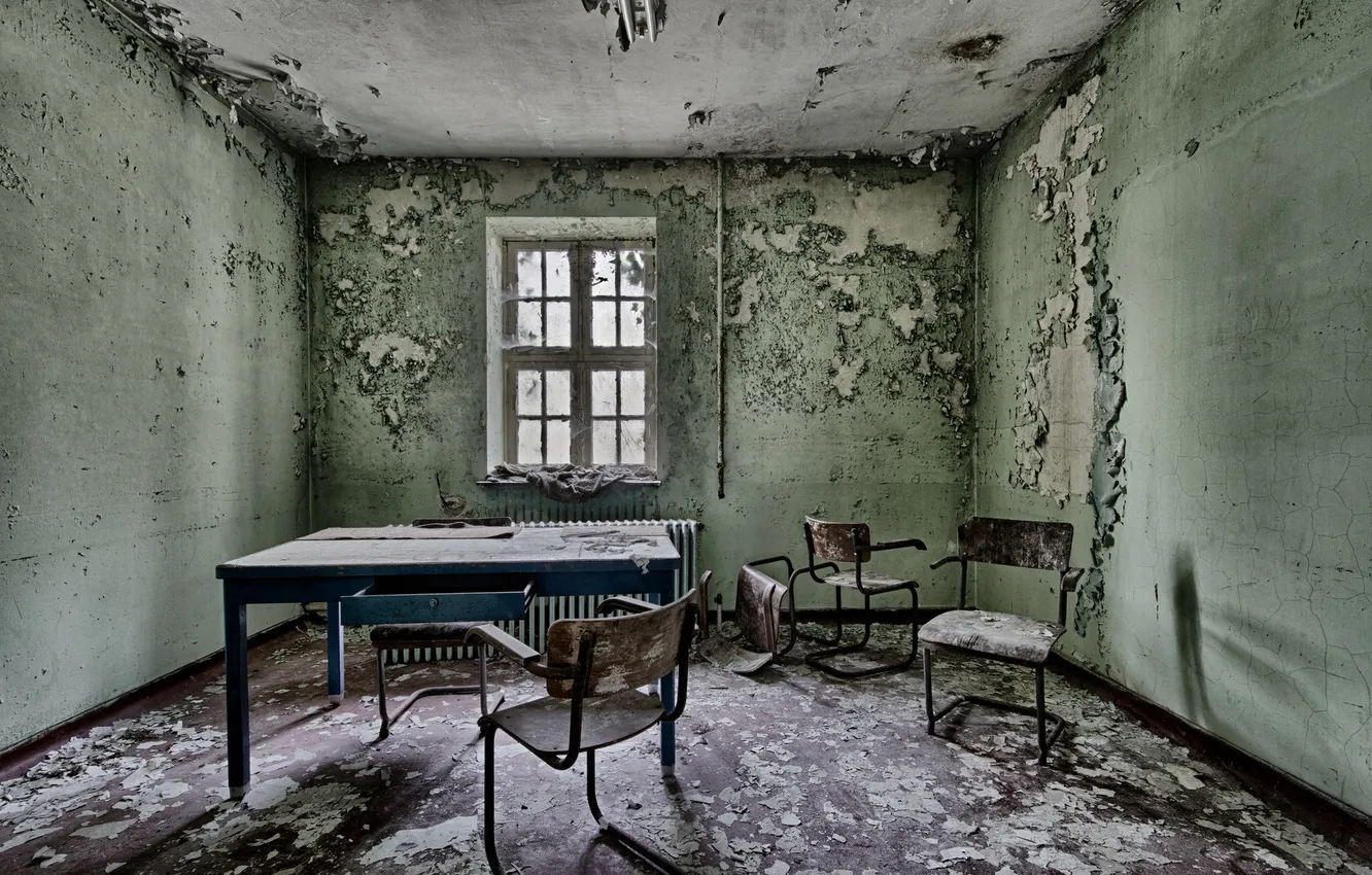 Photo wallpaper table, room, interior, chair