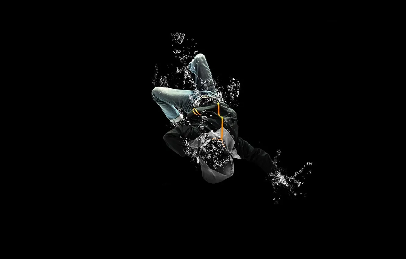 Photo wallpaper water, drops, clothing, dance, Capuchin