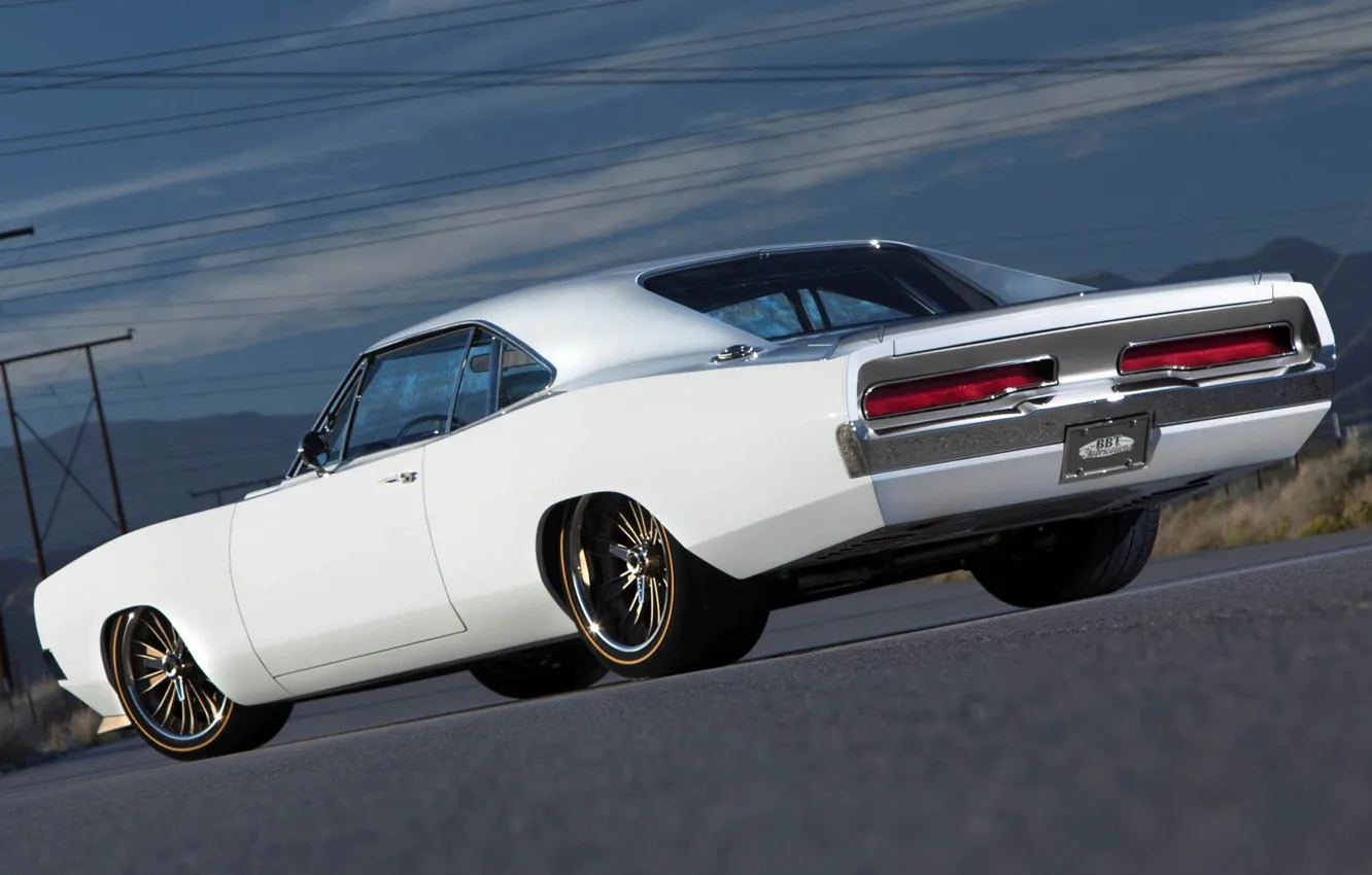Photo wallpaper Dodge, Charger, White, Dodge Charger, Muscle car