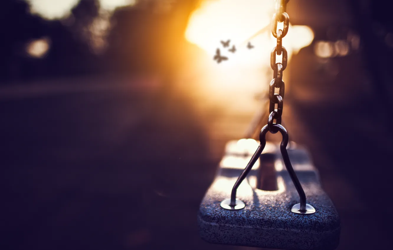 Photo wallpaper light, background, swing