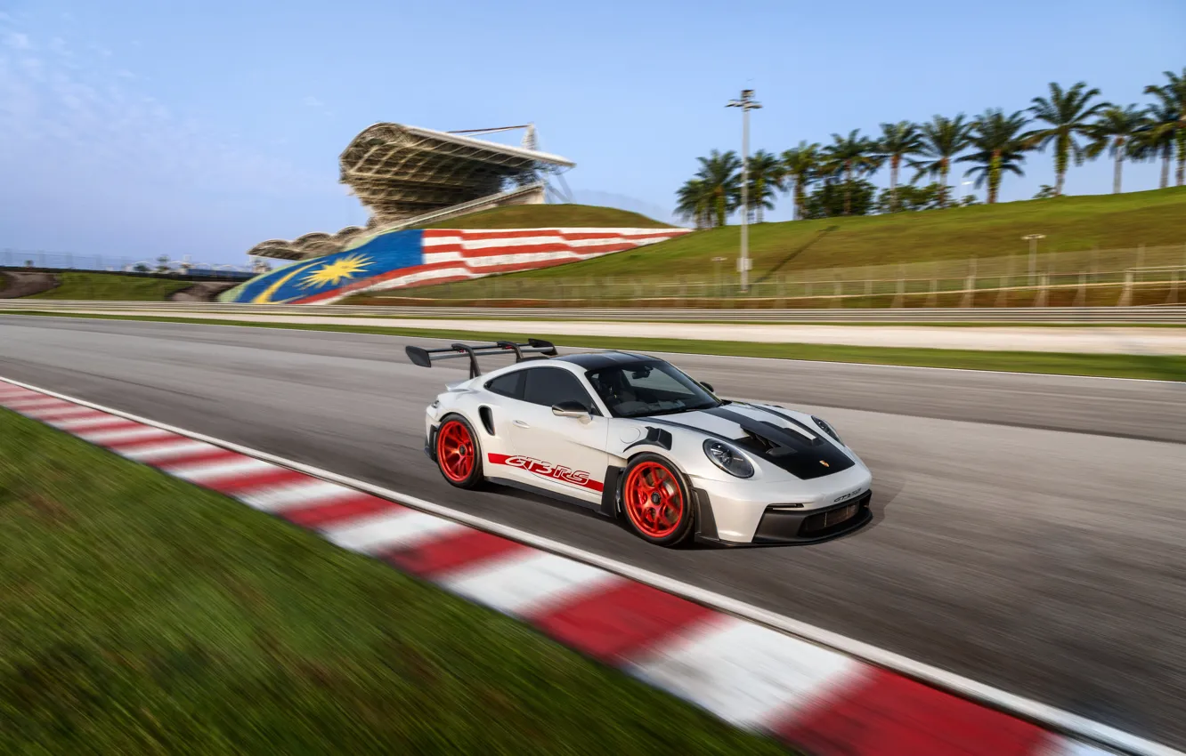 Photo wallpaper 911, Porsche, Motion, Drive, Porsche 911 GT3 RS Weissach Package