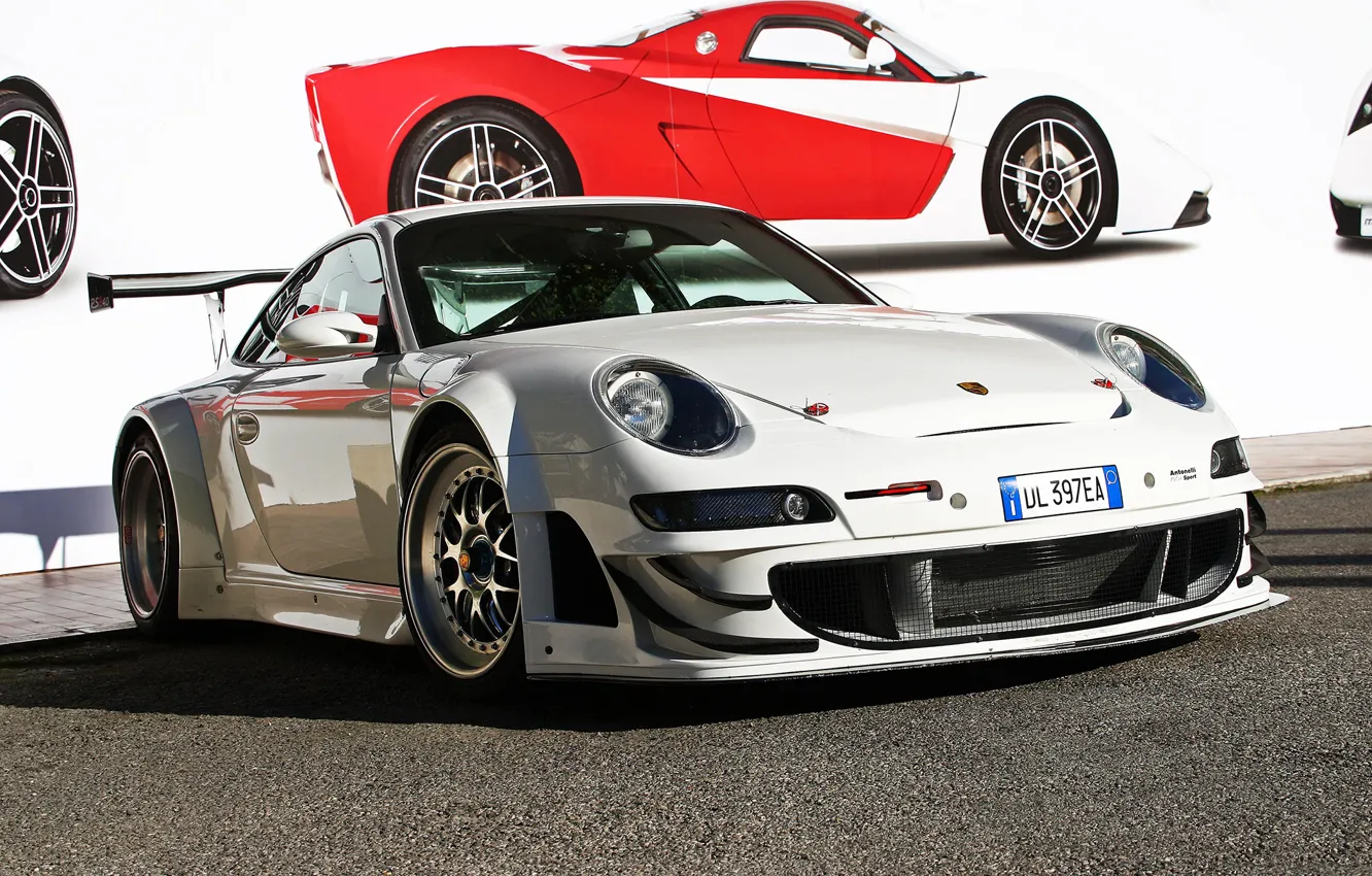 Photo wallpaper white, 911, Porsche, white, Porsche, GT3, RSR