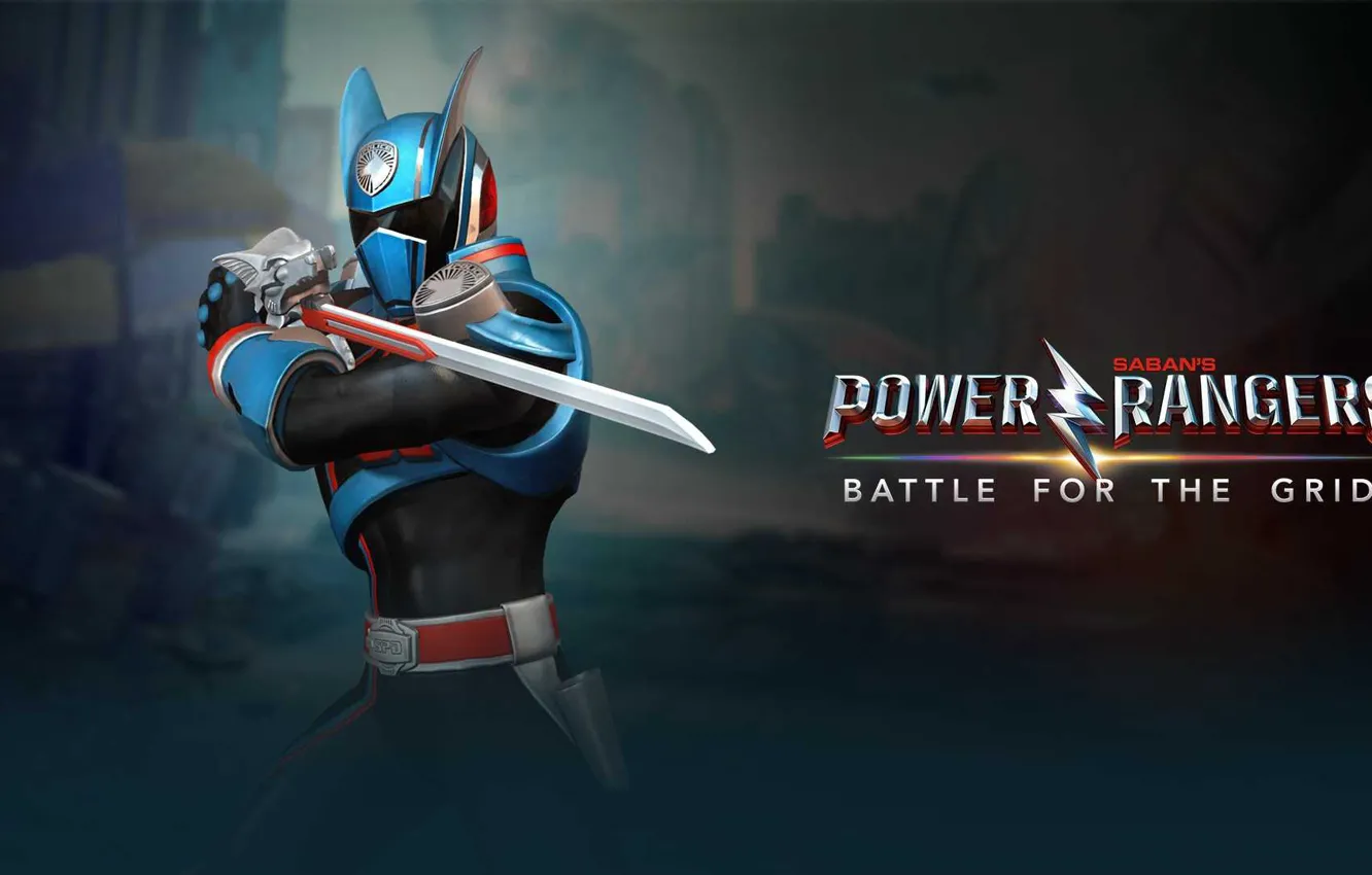Photo wallpaper sword, game, weapon, warrior, Power Rangers, shadow ranger, nWay, Power Rangers: Battle for the Grid