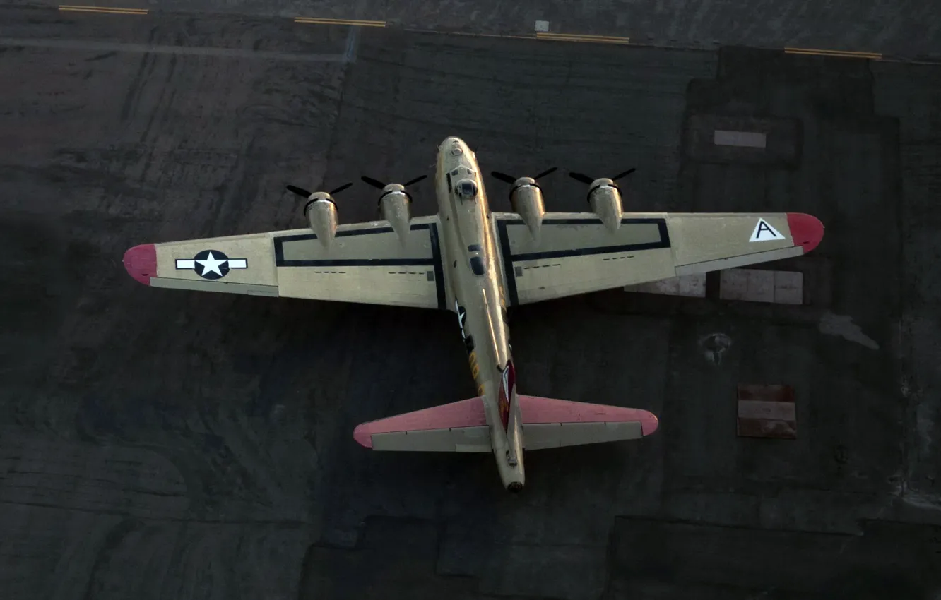 Photo wallpaper the plane, the airfield, B-17