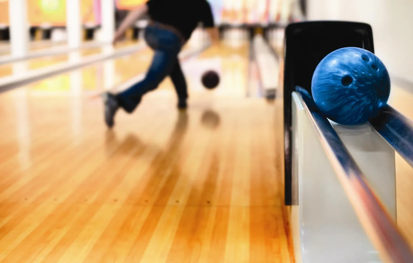 Photo wallpaper sports, Track, depth of field, bowling, Launch, bowling balls