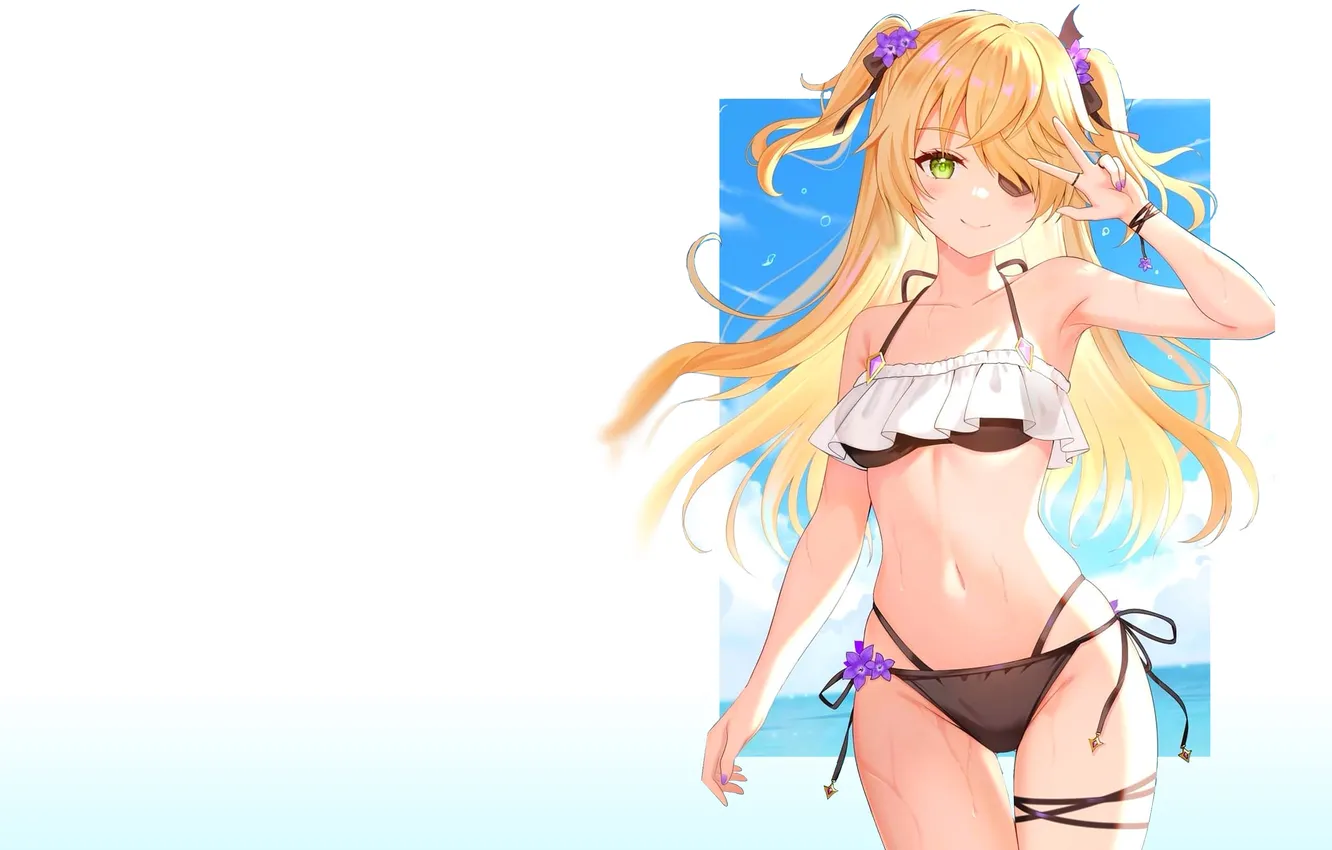 Photo wallpaper kawaii, girl, hot, sexy, anime, seaside, blonde, babe