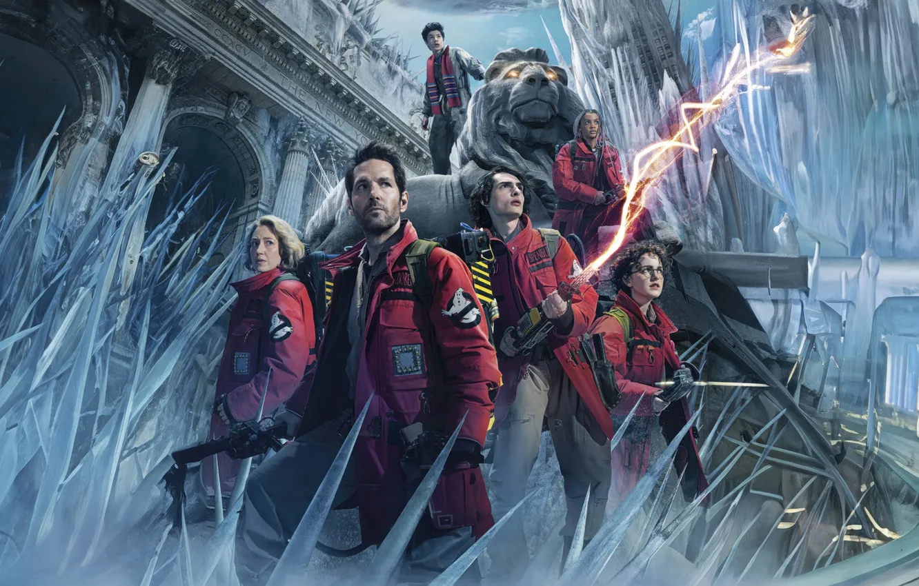 Photo wallpaper ice, movie, characters, Ghostbusters, Ghostbusters: The Chilling Horror, Ghostbusters: Frozen Empire