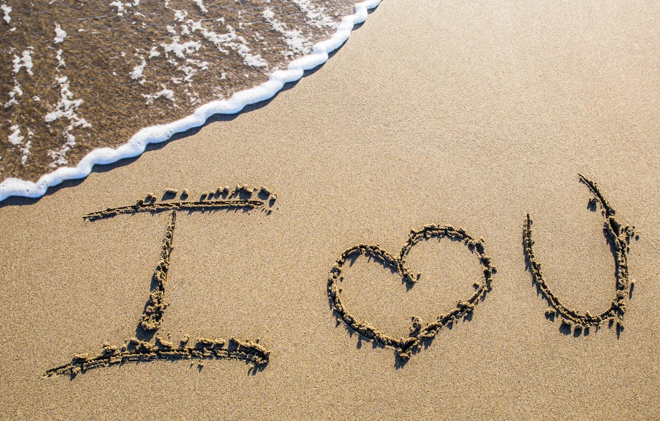 Photo wallpaper sand, sea, beach, love, beach, sea, romantic, sand