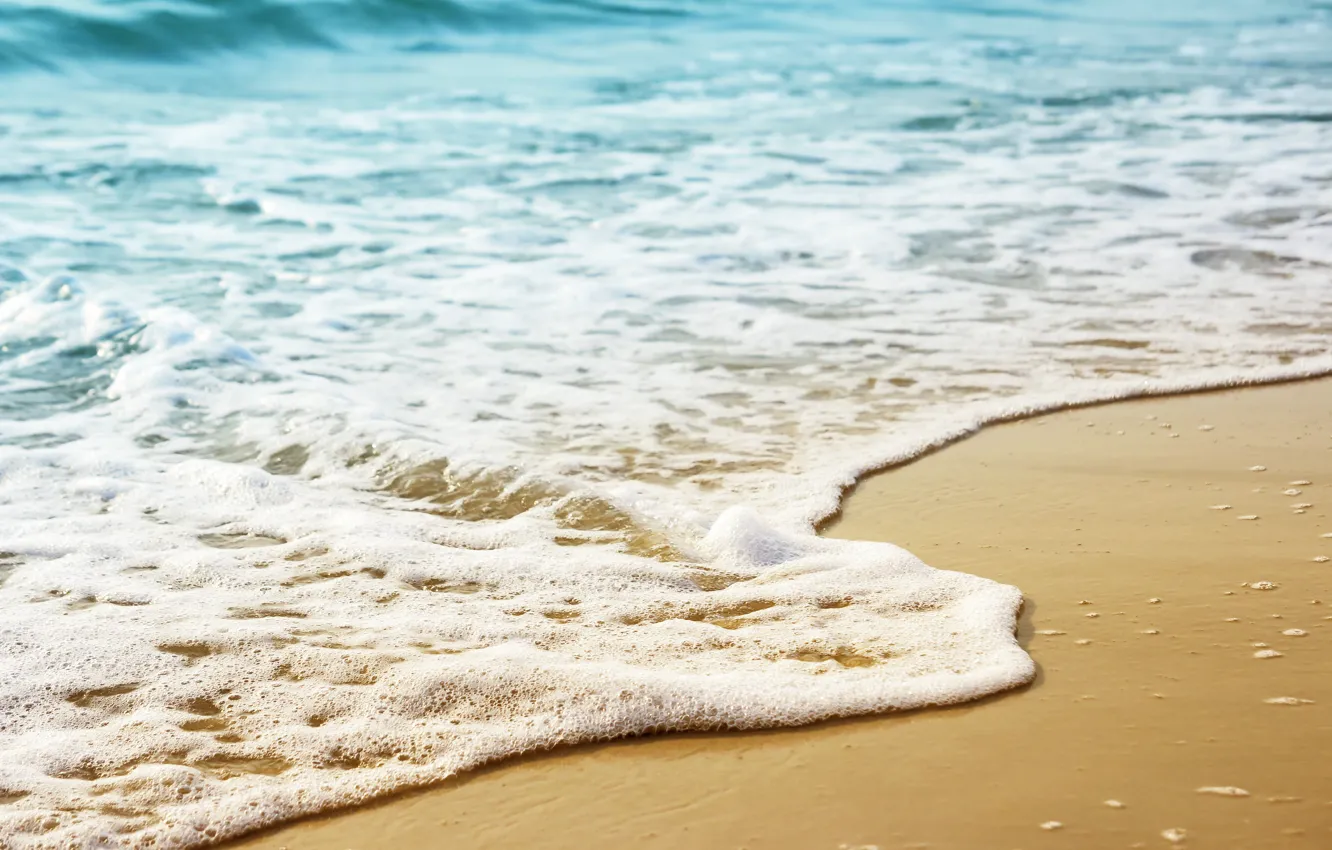 Photo wallpaper sand, sea, wave, beach, summer, summer, beach, sea