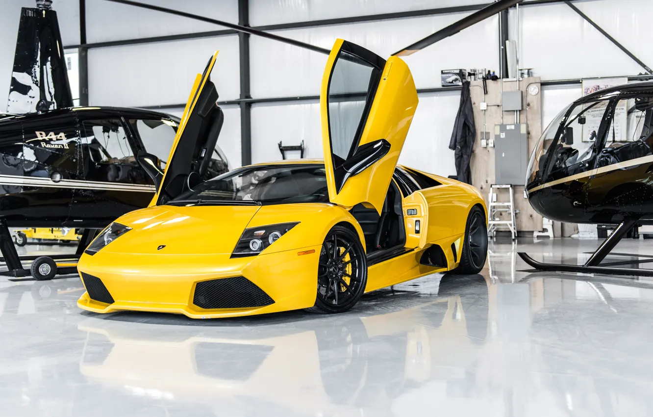 Photo wallpaper Murcielago, Helicopter, Front view