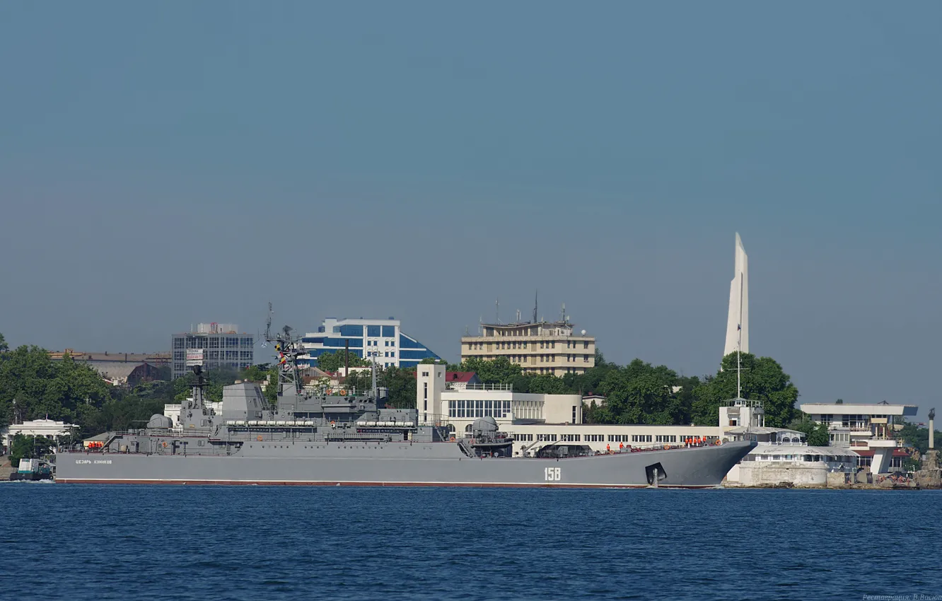 Photo wallpaper ship, large, landing, Sevastopol, Caesar Kunikov