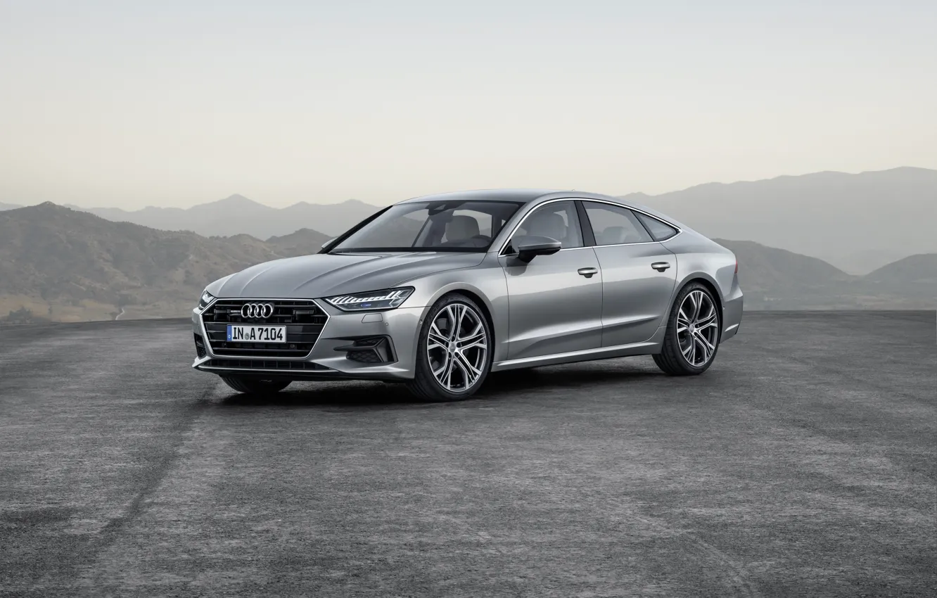 Photo wallpaper Audi, German, 2018, Silver, Premium, A7