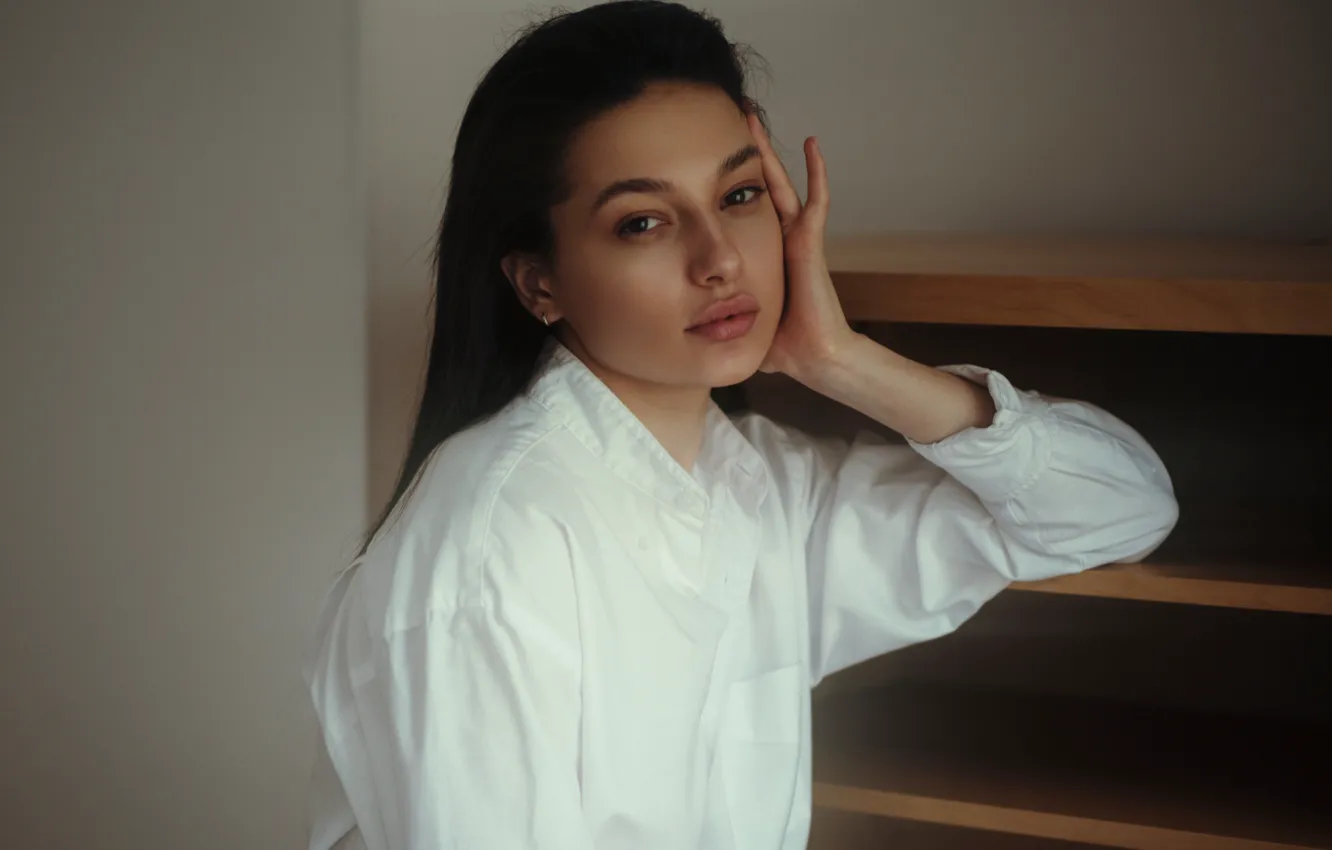 Photo wallpaper look, girl, hands, Julia, Andrey Firsov