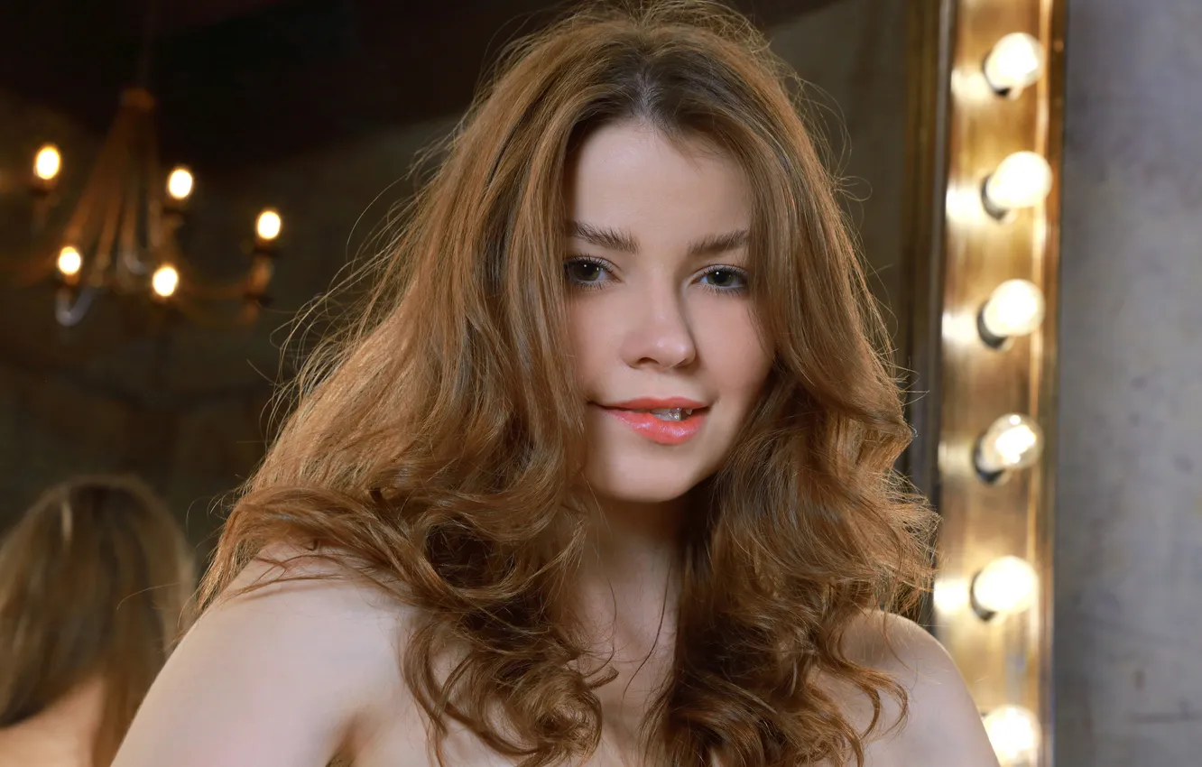 Photo wallpaper long hair, model, brunette, gorgeous, posing, cute girl, beautiful face, Photoshoot