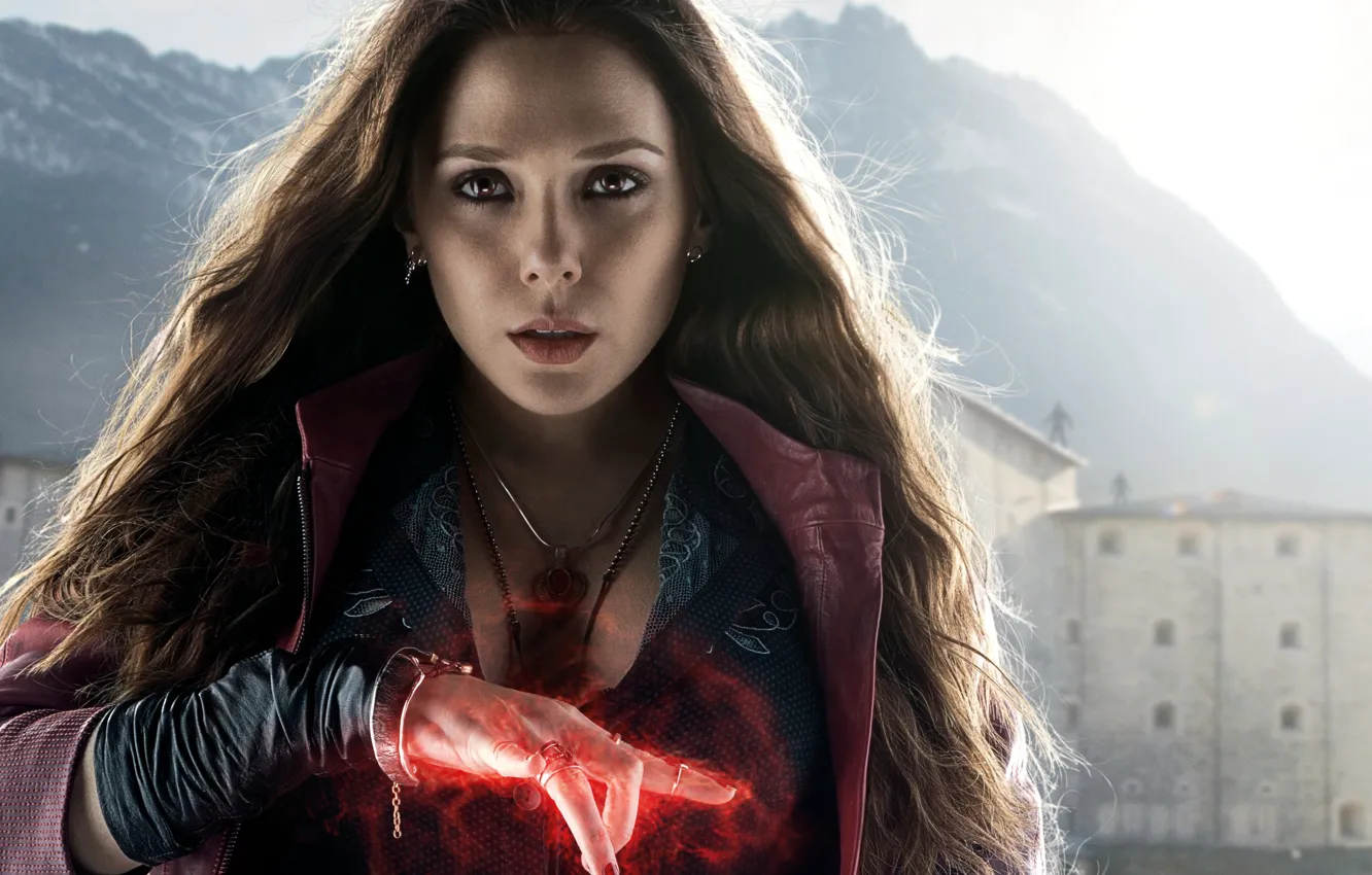 Photo wallpaper fiction, comic, Scarlet Witch, Elizabeth Olsen, Elizabeth Olsen, Wanda Maximoff, Avengers: Age of Ultron, The …