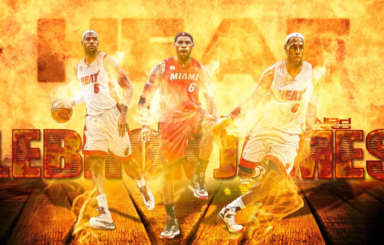 Photo wallpaper Basketball, NBA, LeBron James, MVP, Miami Heat, king, 2013, play-off