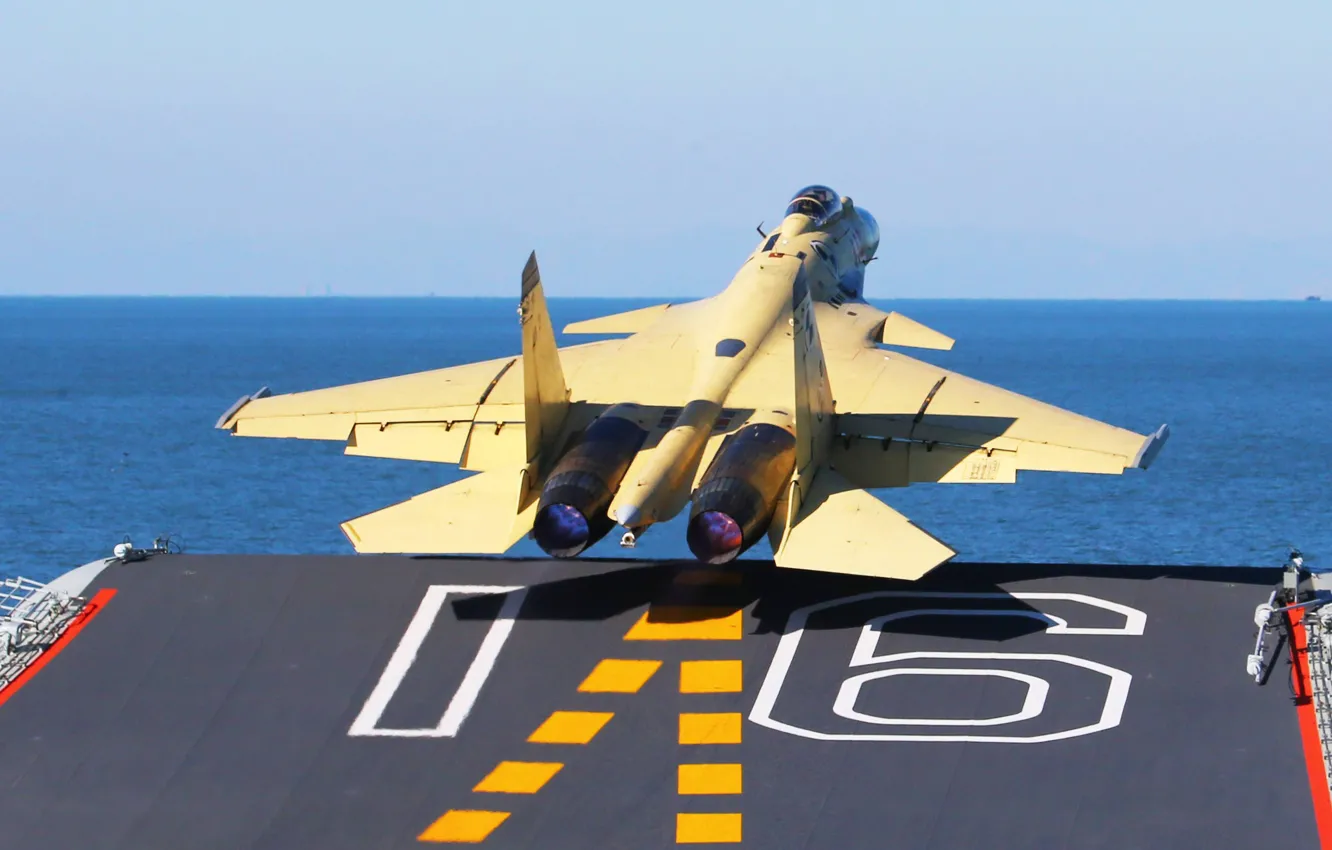 Photo wallpaper fighter, deck, the rise, deck, Shenyang, J-15
