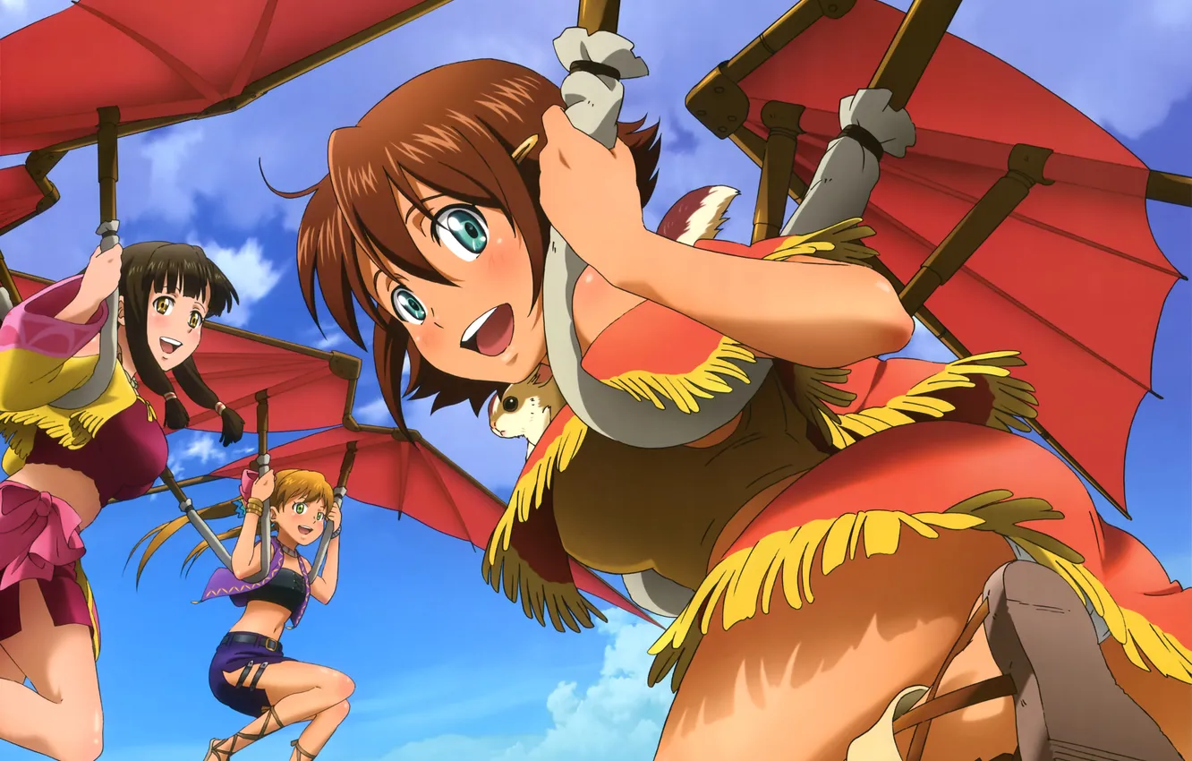 Photo wallpaper the sky, girl, flight, mood, anime, art, Amy, Suisei no Gargantia