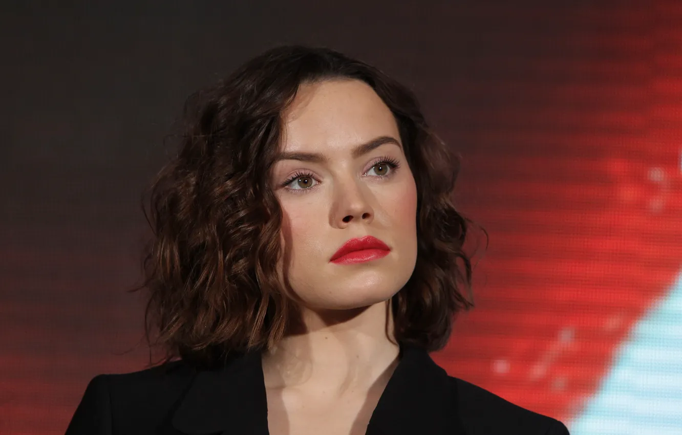 Photo wallpaper portrait, makeup, actress, brunette, hairstyle, beauty, Daisy Ridley, Daisy Ridley