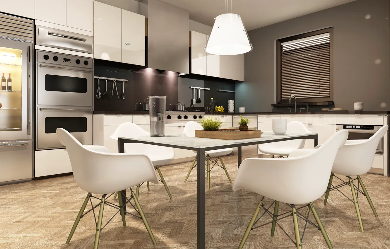Photo wallpaper design, table, graphics, chair, kitchen, wardrobe, design, kitchen