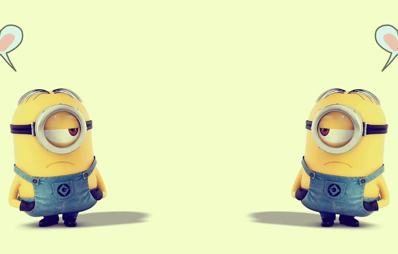 Photo wallpaper love, joy, heart, Minions, The minions