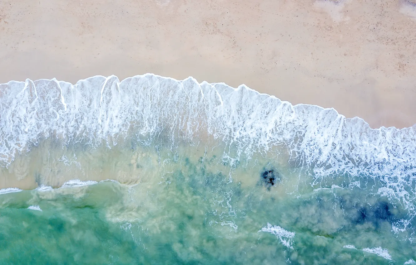 Photo wallpaper sand, sea, wave, beach, summer, summer, beach, sea