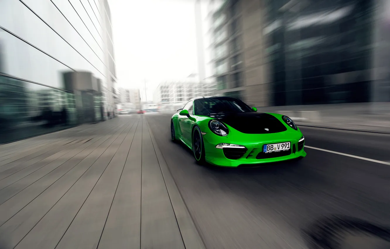 Photo wallpaper tuning, Porsche, in motion, techart, porsche 911 carrera 4s