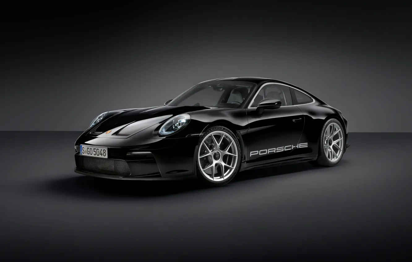 Photo wallpaper car, Porsche, Porsche 911, black cars, sports car, German cars, low light