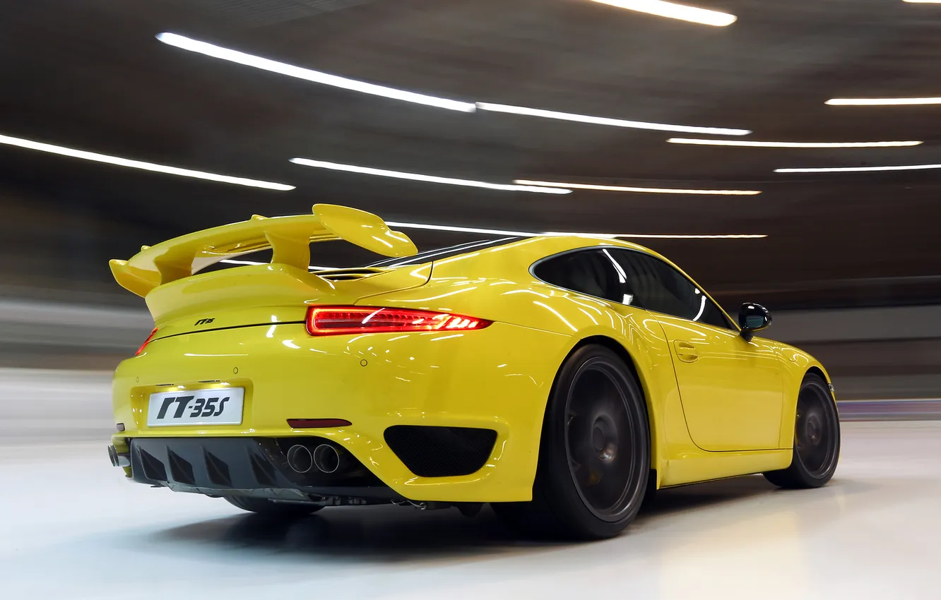 Photo wallpaper yellow, tuning, 911, Porsche, Reputation, RT-35