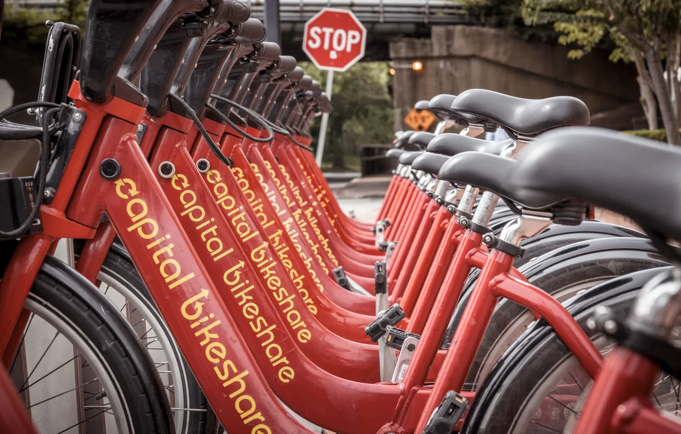 Photo wallpaper bike, the city, street
