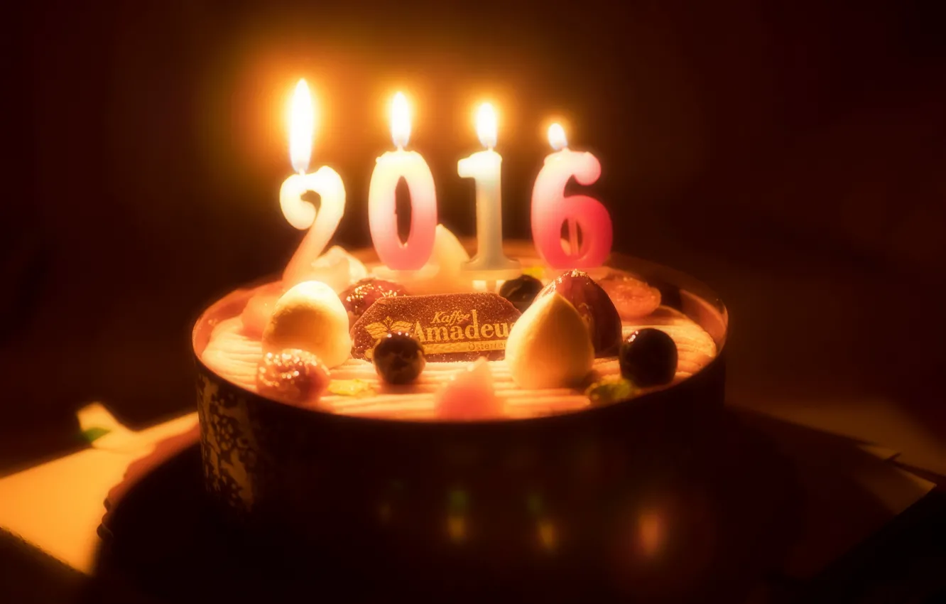 Photo wallpaper holiday, cake, 2016