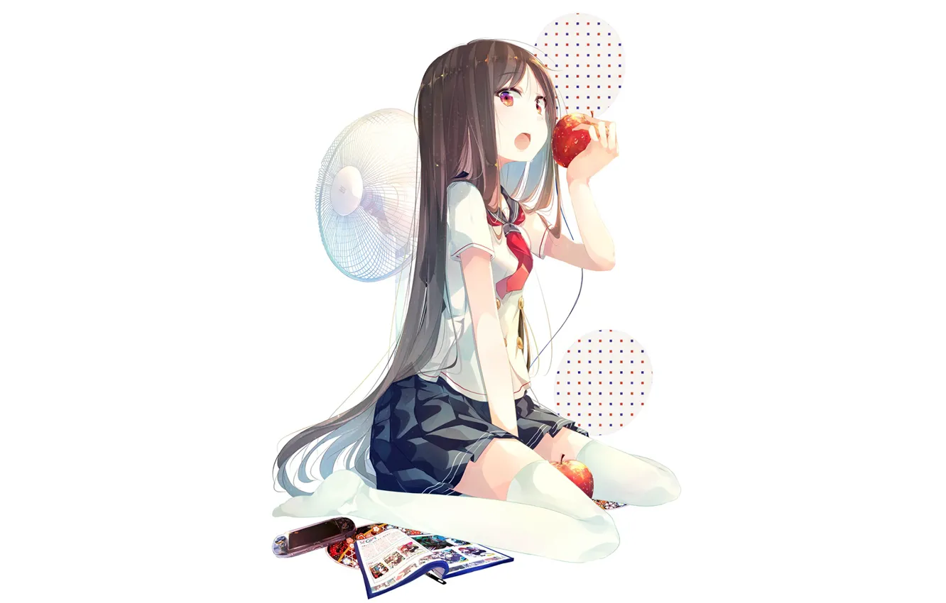 Photo wallpaper summer, fan, girl