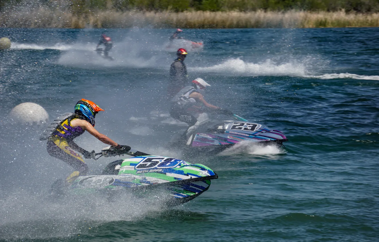 Photo wallpaper race, boat, speed