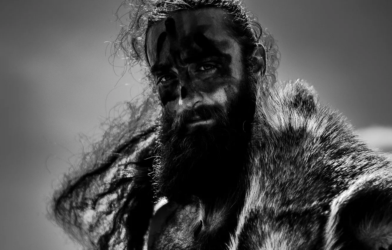 Photo wallpaper face, paint, Sarmat, nomad