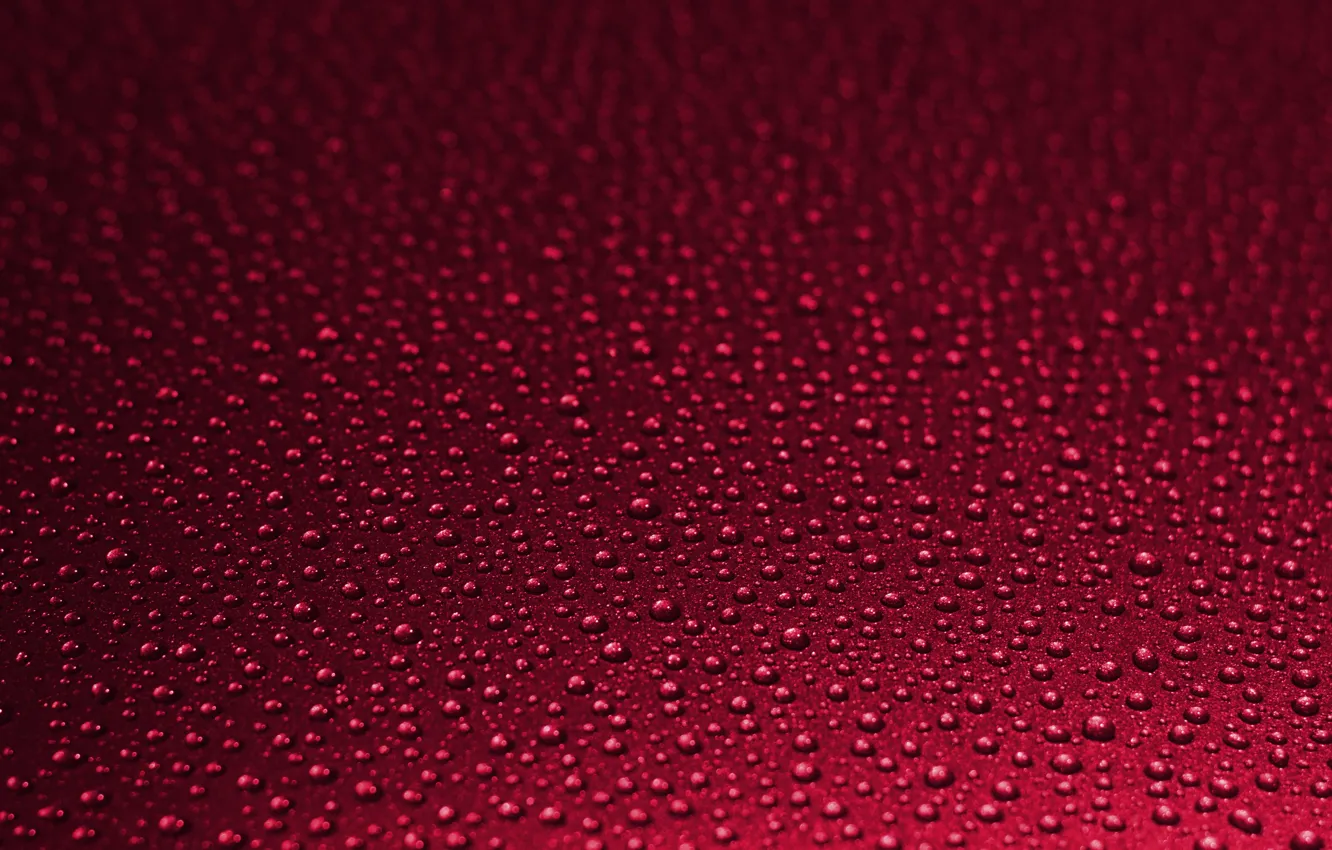 Photo wallpaper drops, red, texture
