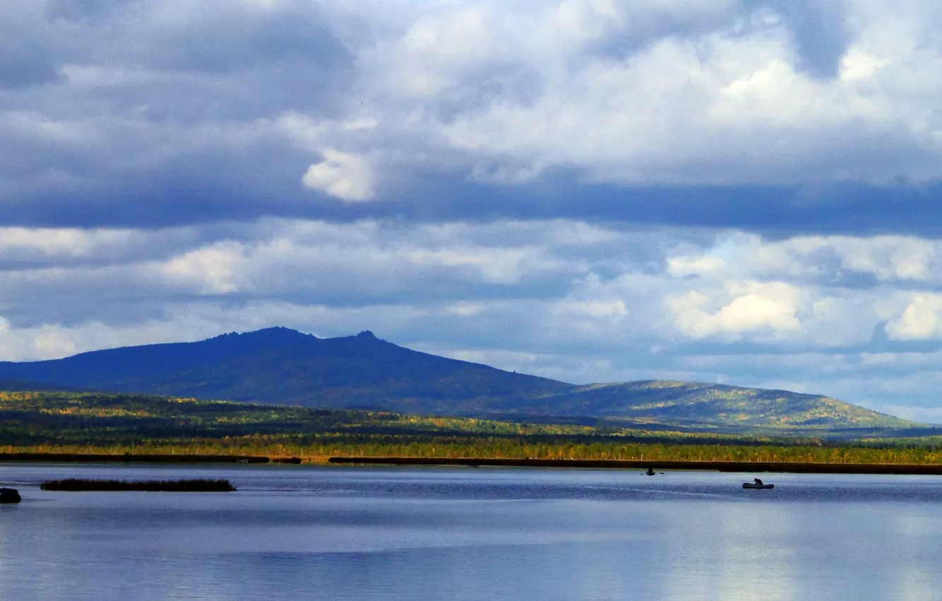 Photo wallpaper mountains, lake, KNASP