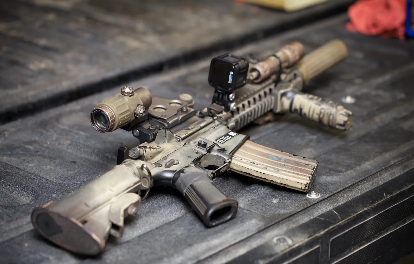 Photo wallpaper carabiner, AR-15, assault rifle